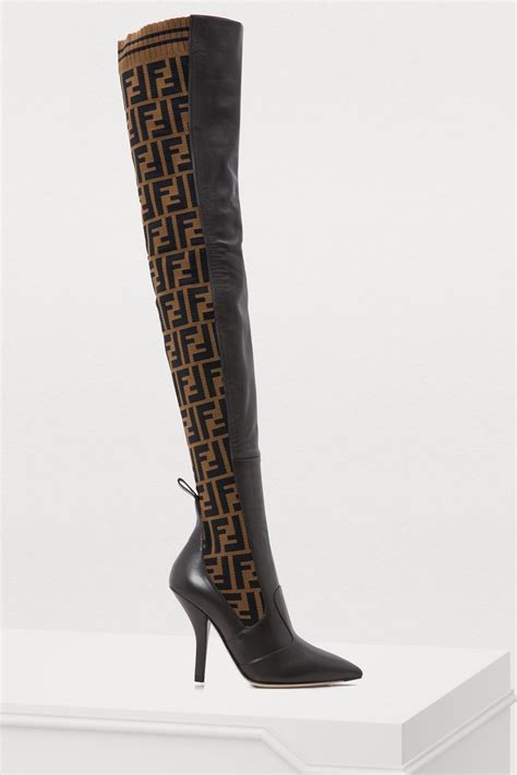 fendi high boots|fendi thigh high boots heels.